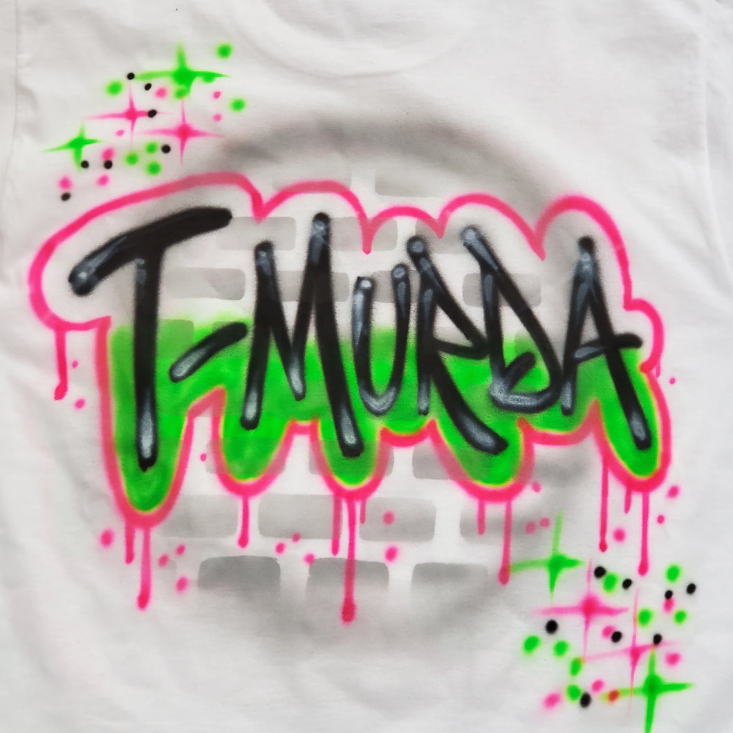 Graffiti Name White Tshirt